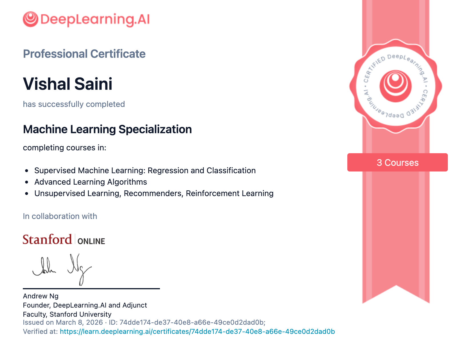 Machine Learning Specialization